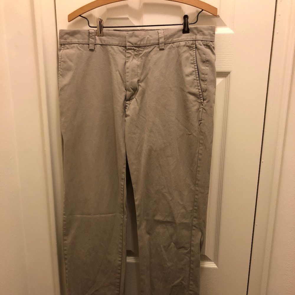 Banana Republic White/Light Khaki Cotton Chinos
